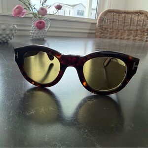 Tom Ford Lucinda Tortoise Frame Sunglasses with Brown Lenses